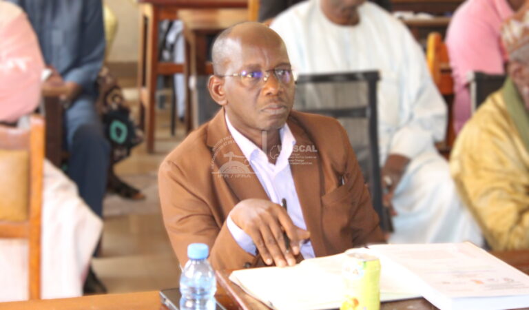 Professeur Bocar AHAMADOU  Directeur principal de thèse — Full Professor, IPR/IFRA – 20 novembre 2025 – Portrait du Professeur Bocar Ahamadou, directeur principal de thèse de Youssouf Bolozogola et membre du jury.